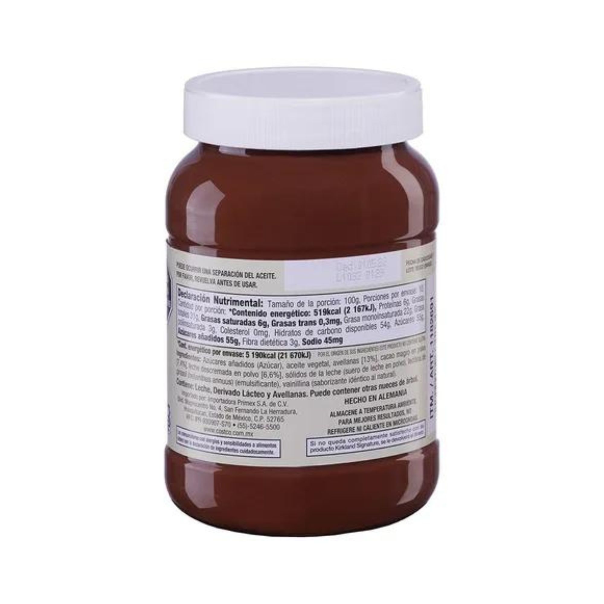 2 Botes De Crema De Avellanas Con Cacao Kirkland 2kg.