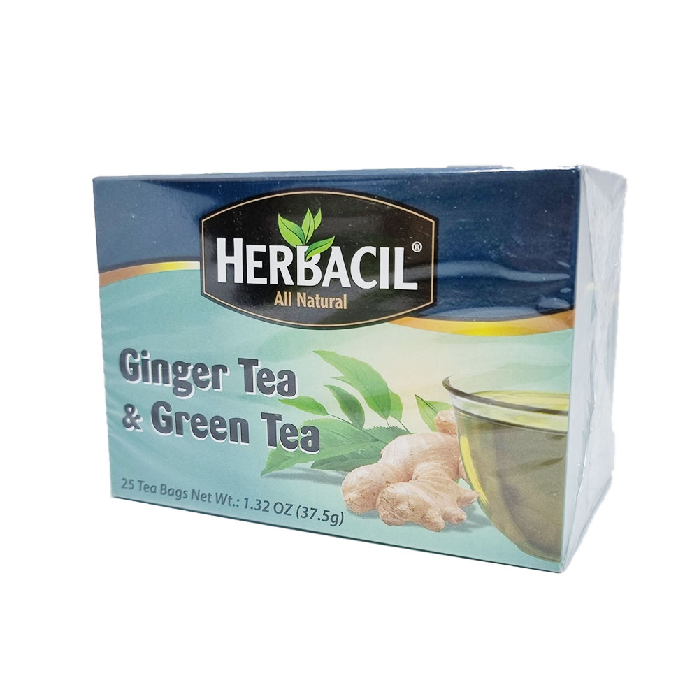 Te De Jengribe Con Te Verde 25 Sobre 100% Orgánico Herbacil