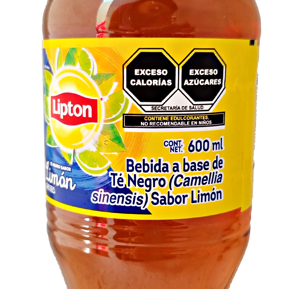 Té Negro Lipton Sabor Limón 600ml Helado