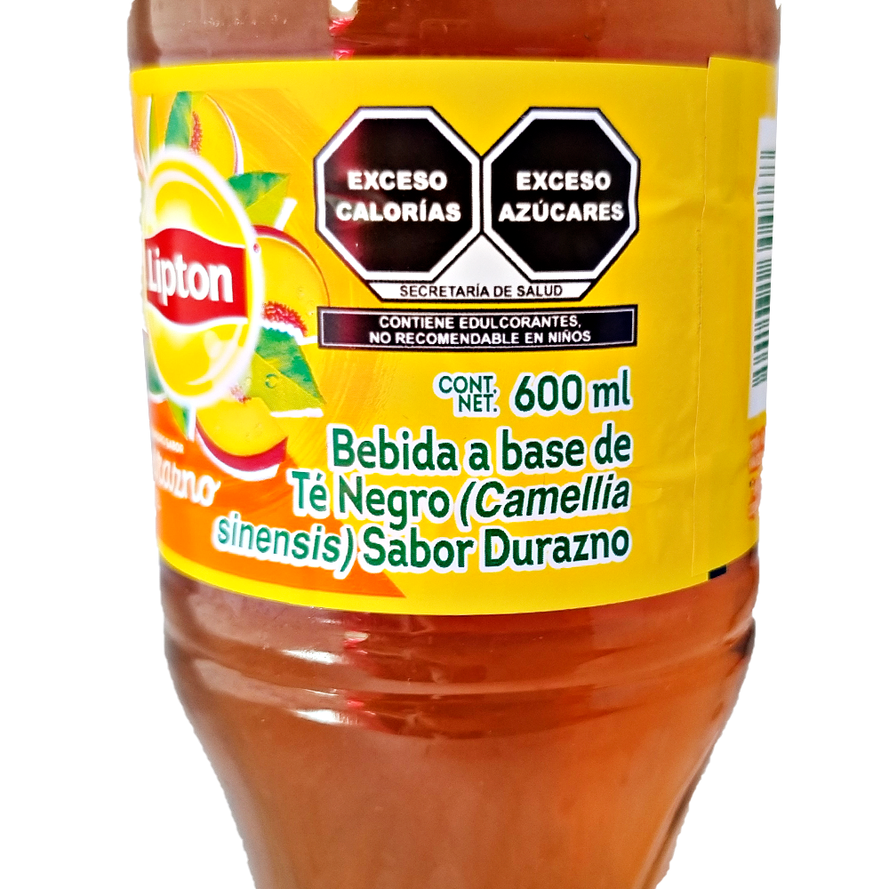 Té Negro Sabor Durazno Lipton 600ml Bebida Helado