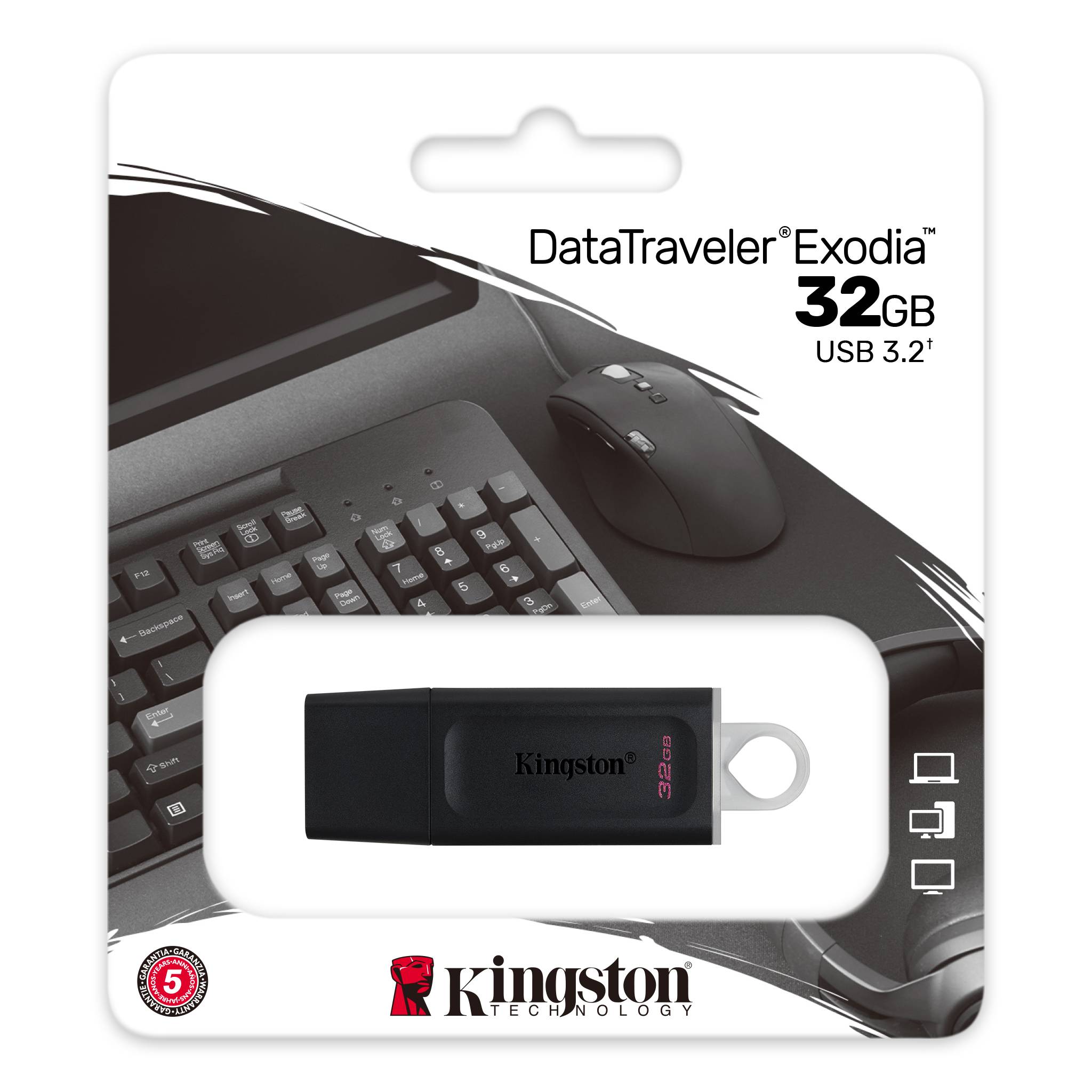 MEMORIA USB KINGSTON 32GB EXODIA DATATRAVELER 3.2