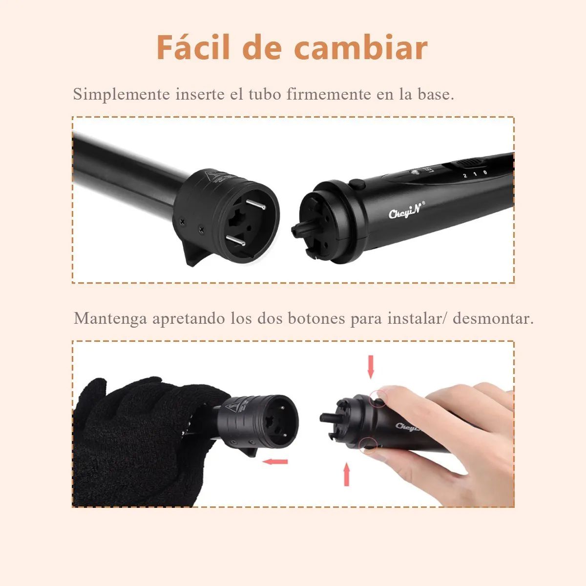 Ferros Profesionales Rizadoras De Cabello 5 En 1