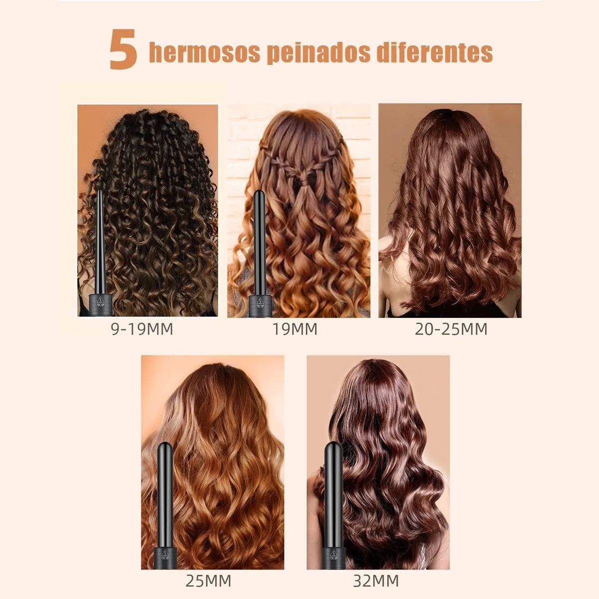 Ferros Profesionales Rizadoras De Cabello 5 En 1