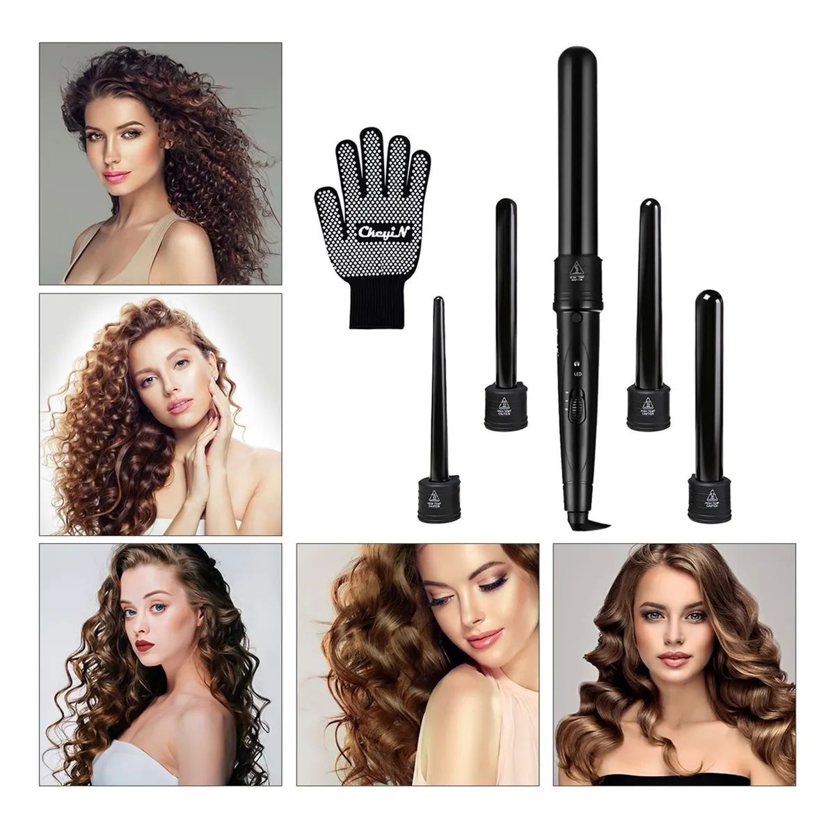 Ferros Profesionales Rizadoras De Cabello 5 En 1