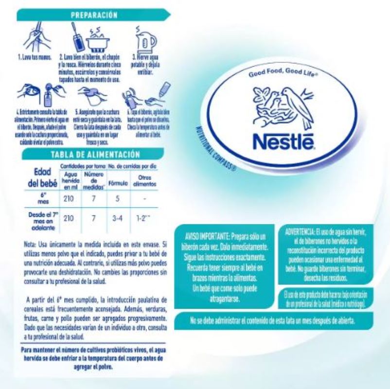 Alimento para Bebes NAN OPTIPRO 644755 Etapa 2 2 Botes de 1.2kg