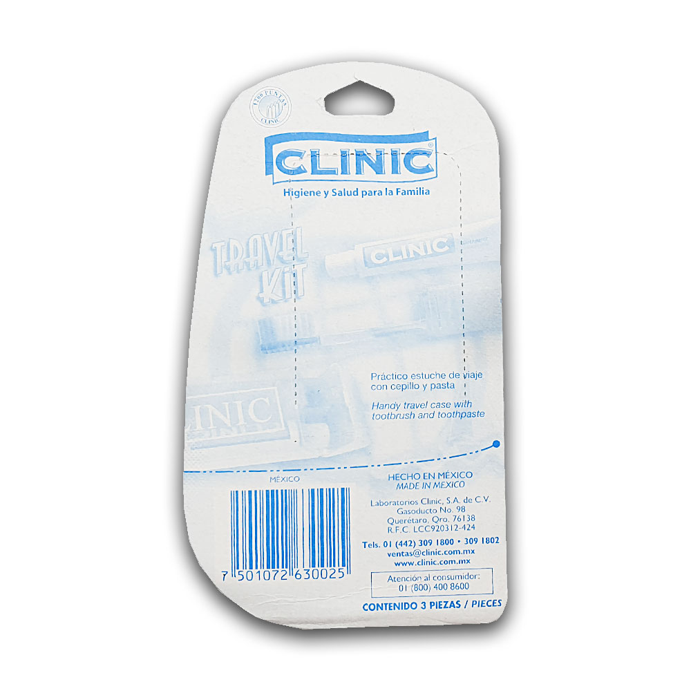 Cepillo De Dientes De Viaje Portátil + Pasta Dental Clinic