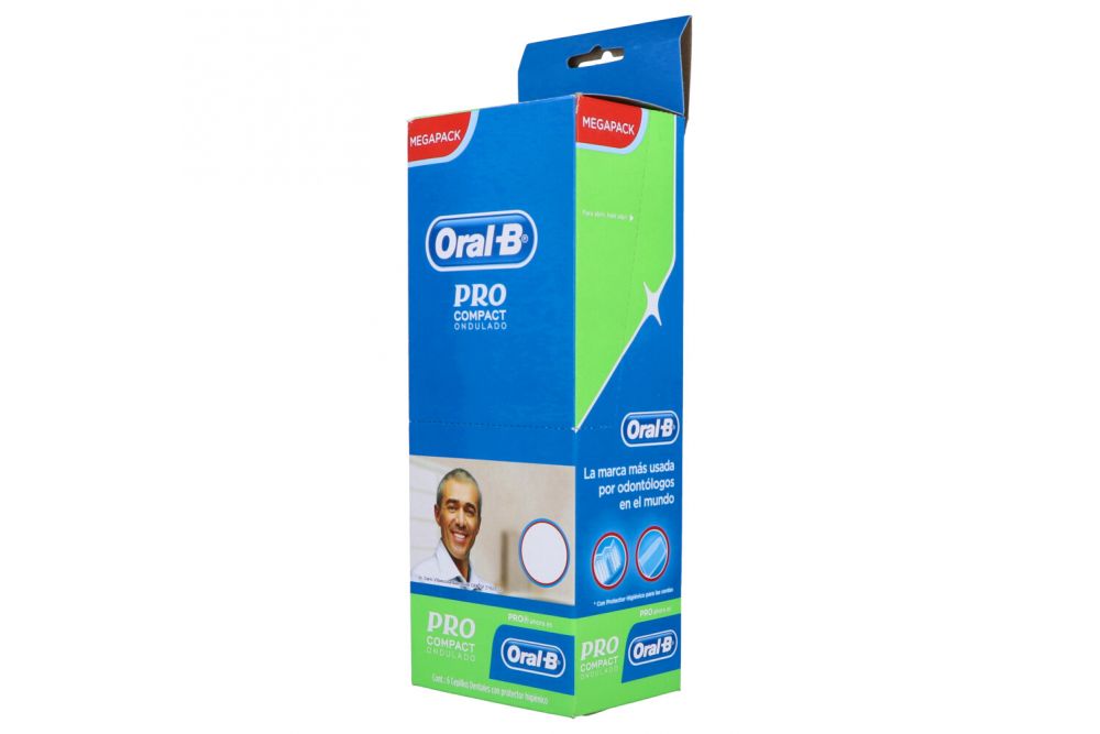 Cepillo Dental Oral-b Pro Compac Ondulado 6 Pack + Protector