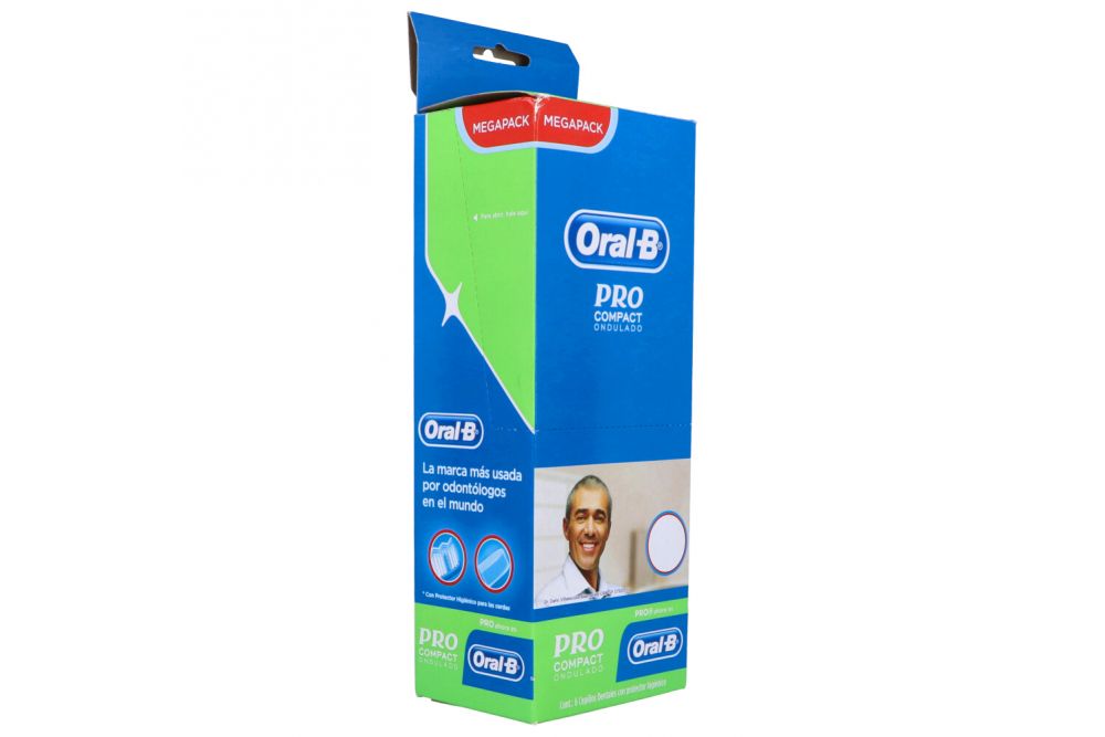 Cepillo Dental Oral-b Pro Compac Ondulado 6 Pack + Protector