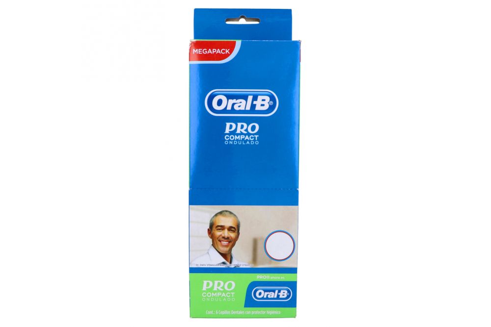 Cepillo Dental Oral-b Pro Compac Ondulado 6 Pack + Protector