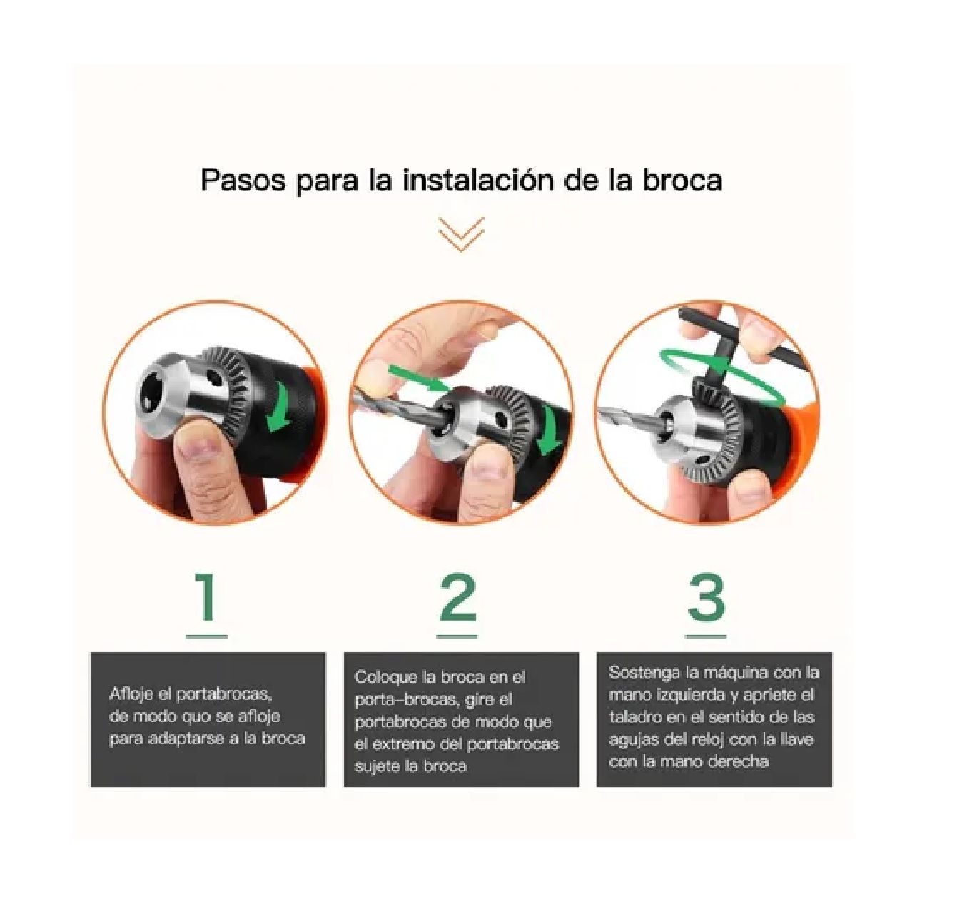Set Taladro Rotomartillo 1/2 Prof 650w con estuche Naranja