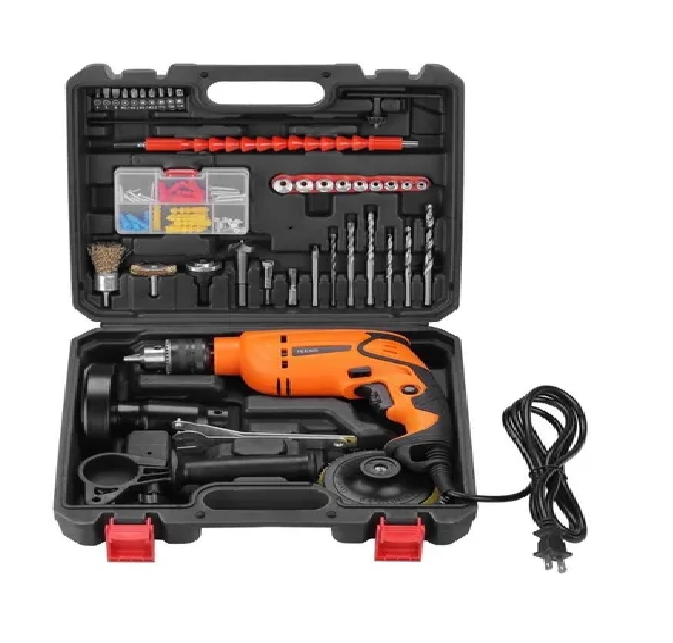 Set Taladro Rotomartillo 1/2 Prof 650w con estuche Naranja