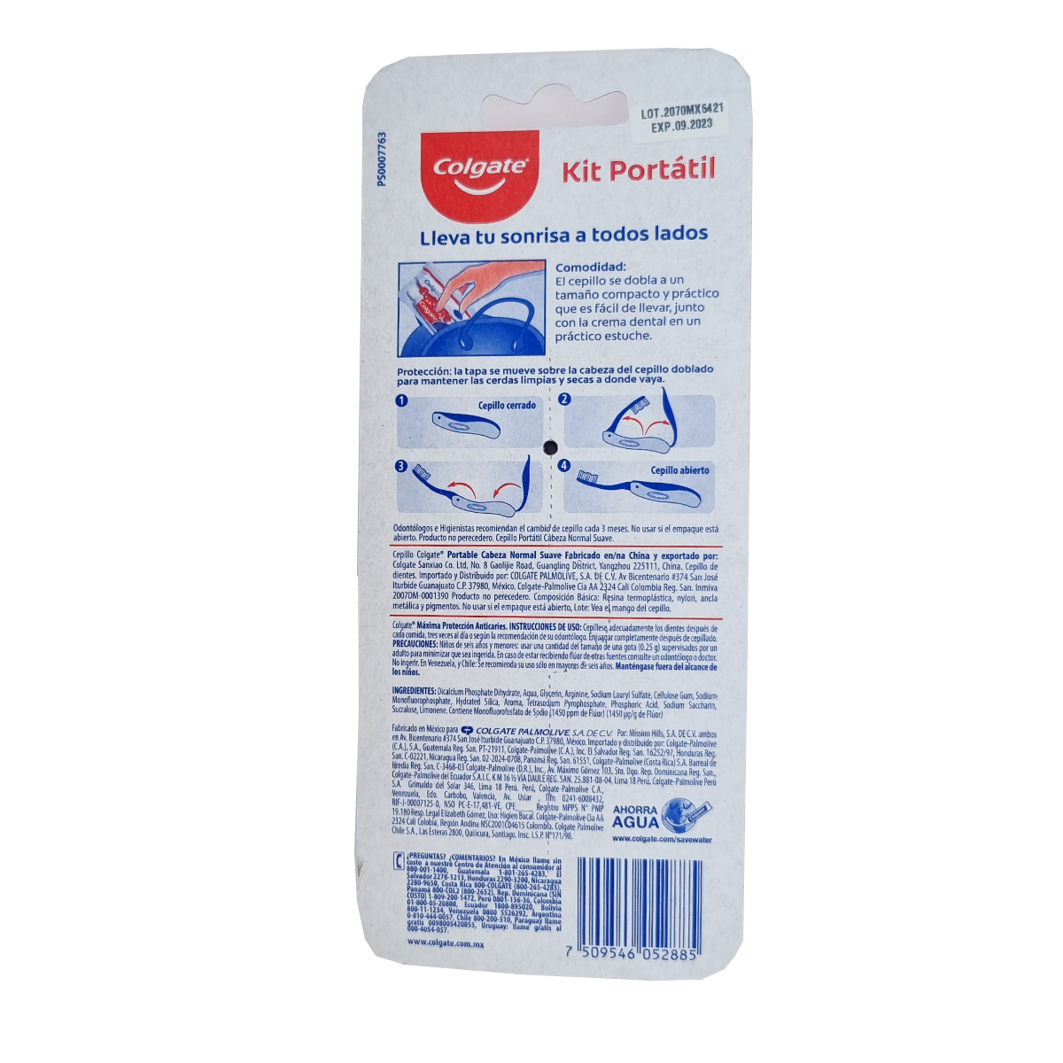 Cepillo Viaje Colgate Kit Portátil Pasta Inckluida Estuche