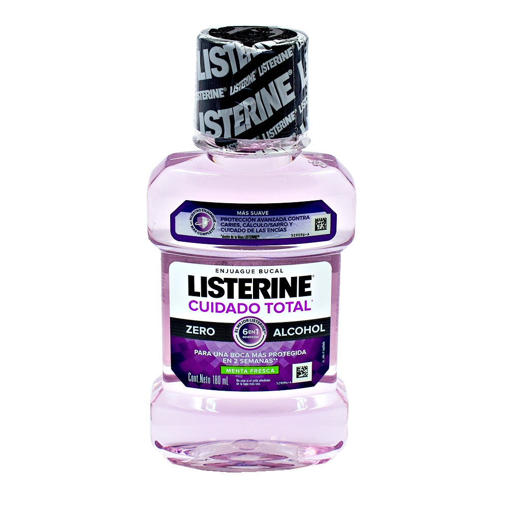 Enjuague Listerine Cuidado Total 180ml Portátil Viaje Mini