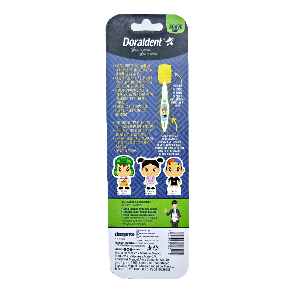Cepillo De Dientes Infantil Para Niños El Chavo Barril Suave