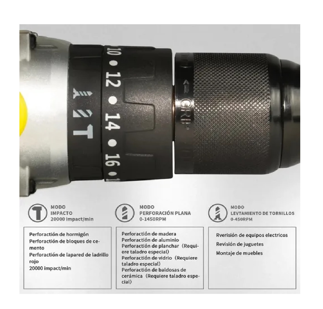 Taladro Atornillador De Impacto Inalámbrico Con 2 Baterías Amarillo