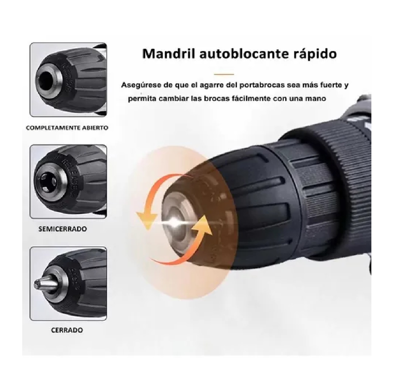 Taladro Atornillador De Impacto Inalámbrico Con 2 Baterías Amarillo