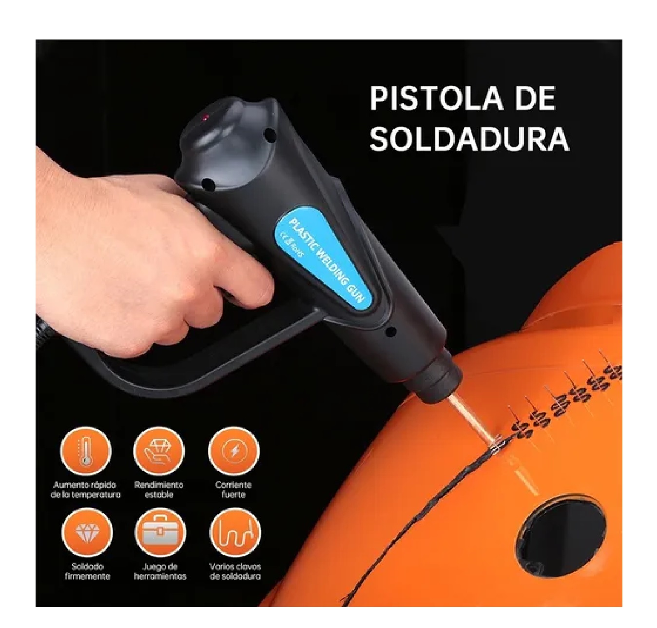 Soldador de Plastico,70W Calentamiento Rápido de 3S,Soldadora