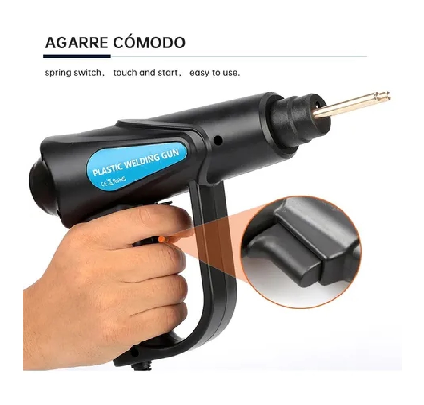 Kit Soldador De Plásticos De Garaje Grapadoras 70w