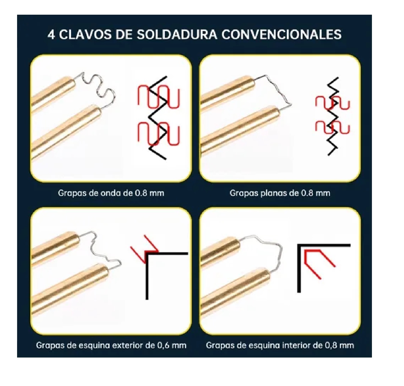 Kit Soldador De Plásticos De Garaje Grapadoras 70w