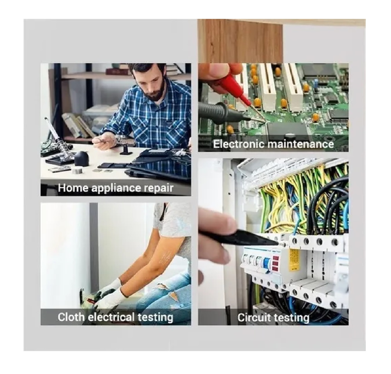 Multímetro Digital Lcd Portátil Amarillo