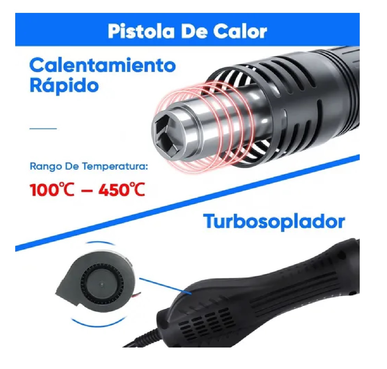 Estación De Soldadura 750w Digital Lcd Con Pistola De Calor