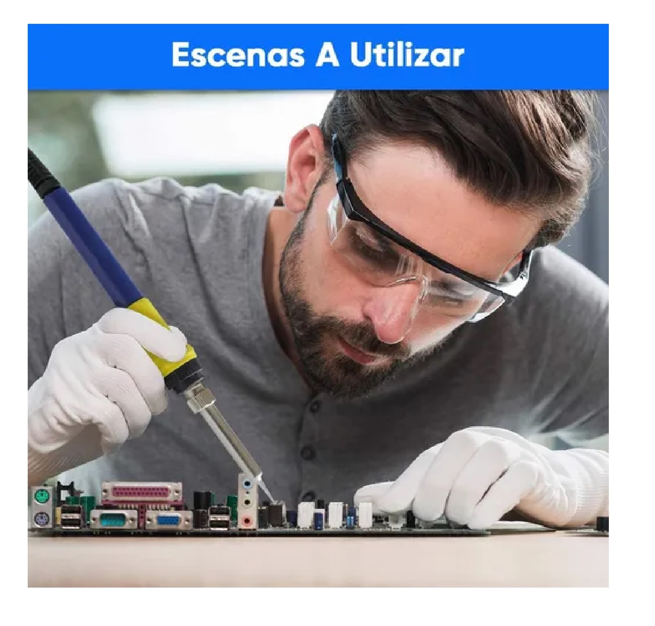 Estación De Soldadura 750w Digital Lcd Con Pistola De Calor