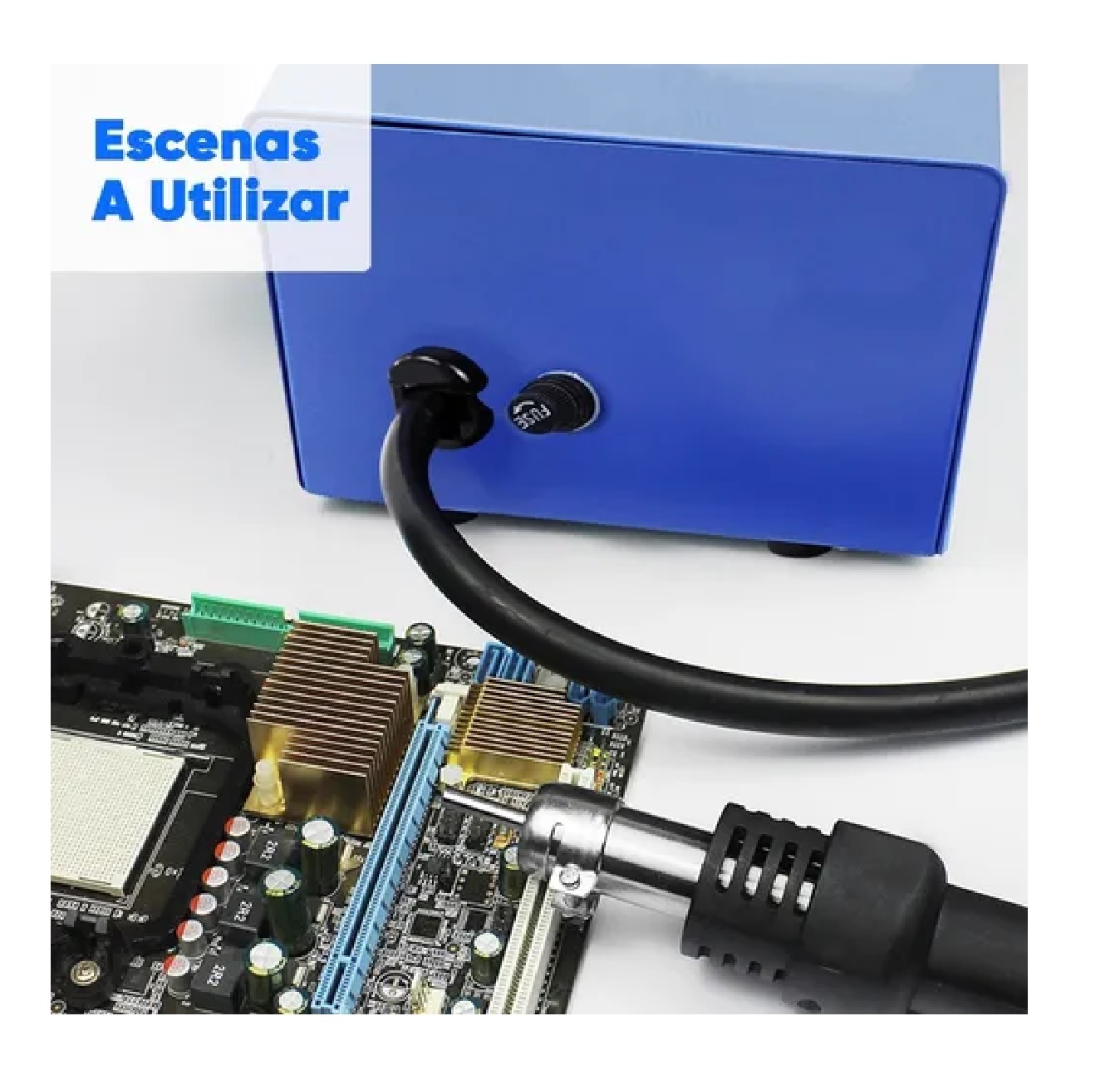 Estación De Soldadura 750w Digital Lcd Con Pistola De Calor