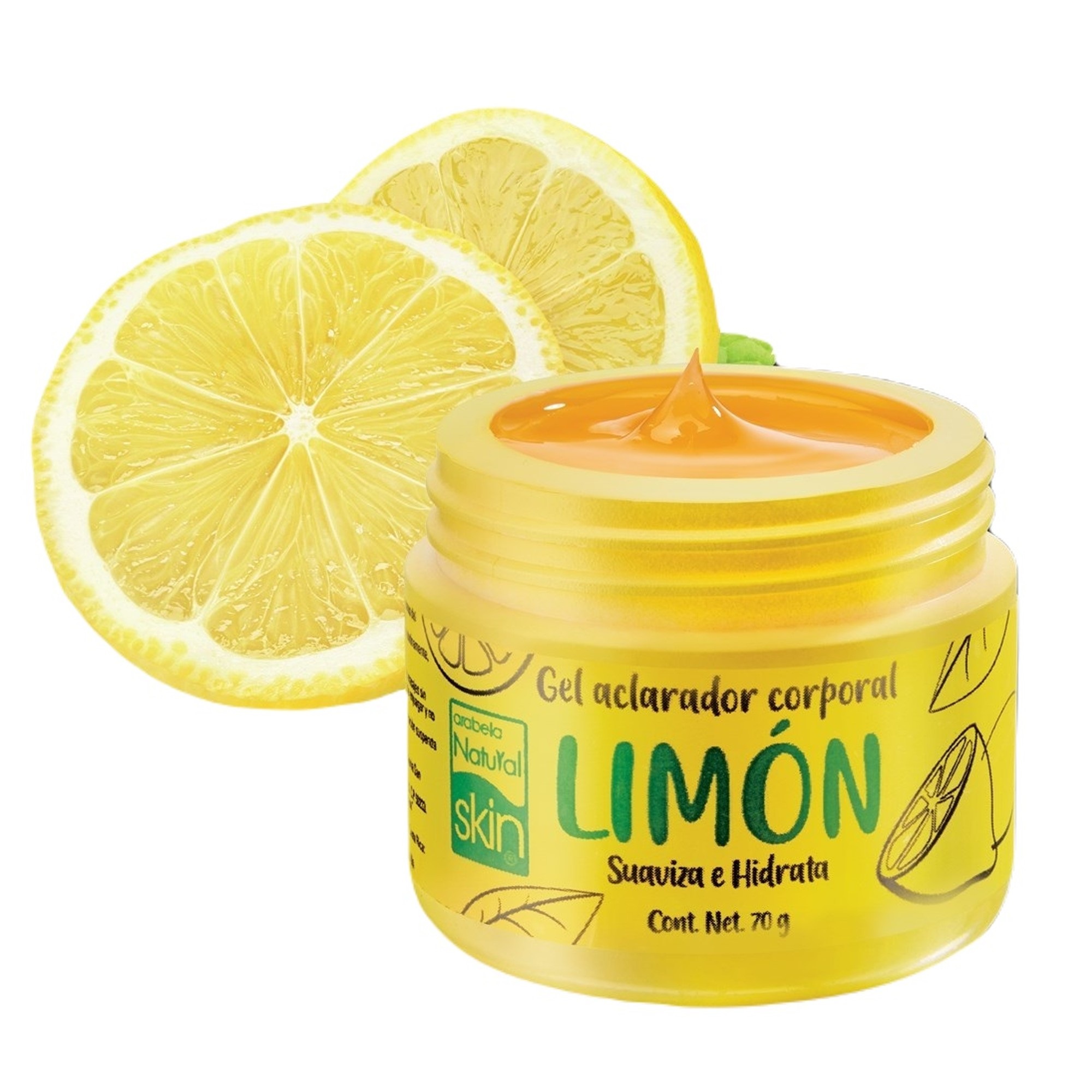 Gel Aclarador Corporal Con Extracto De Limón Natural Skin Arabela
