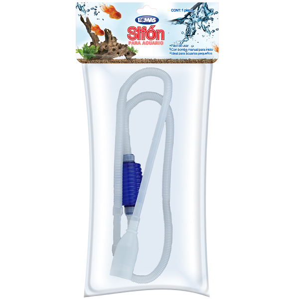 Sifón Con Bomba Para Peceras Acuario