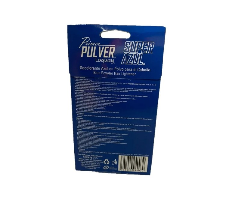 Polvo Decolorante Loquay Super Azul Primer Pulver 50 Gr