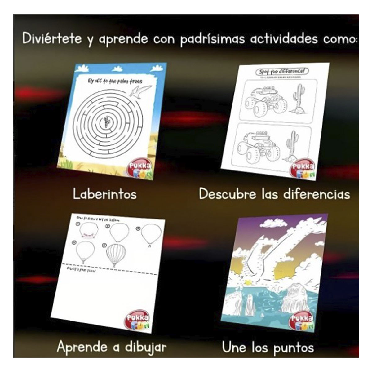 Libro Para Colorear 4D Interactivo, Dinosaurios. Pukka Fun