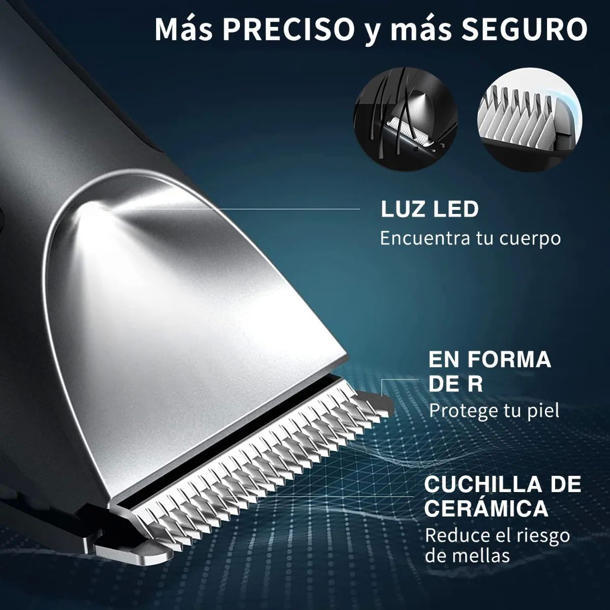 Máquina Cortapelo Corporal Rasuradora Electrica Zona Íntima