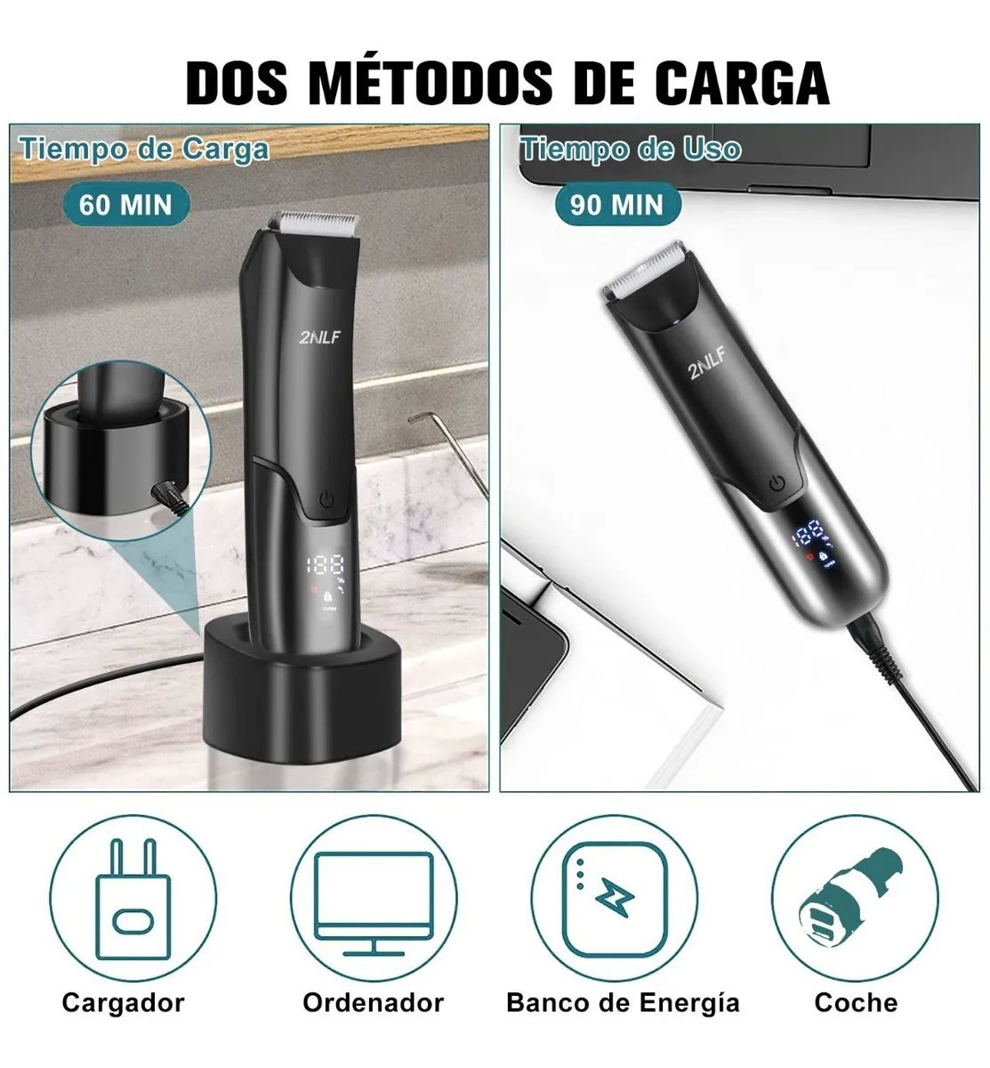 Máquina Cortapelo Corporal Rasuradora Electrica Zona Íntima