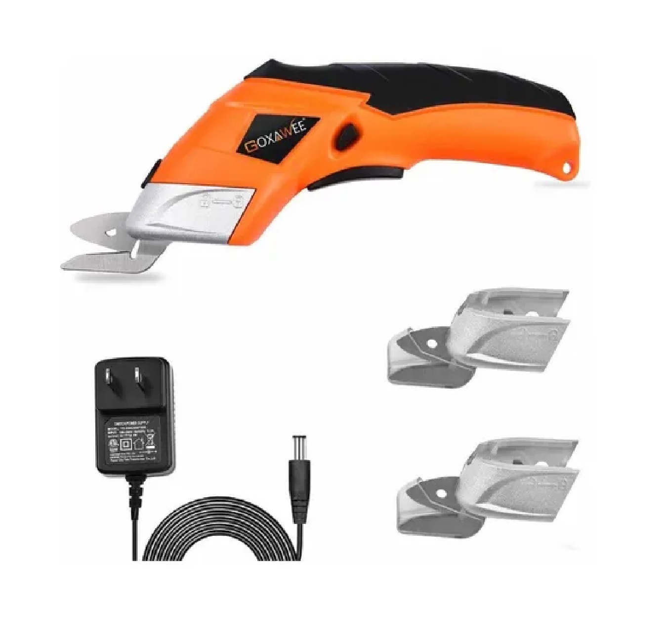 TIJERAS ELÉCTRICAS INALÁMBRICA PARA CORTAR LAMINA TELA NARANJA