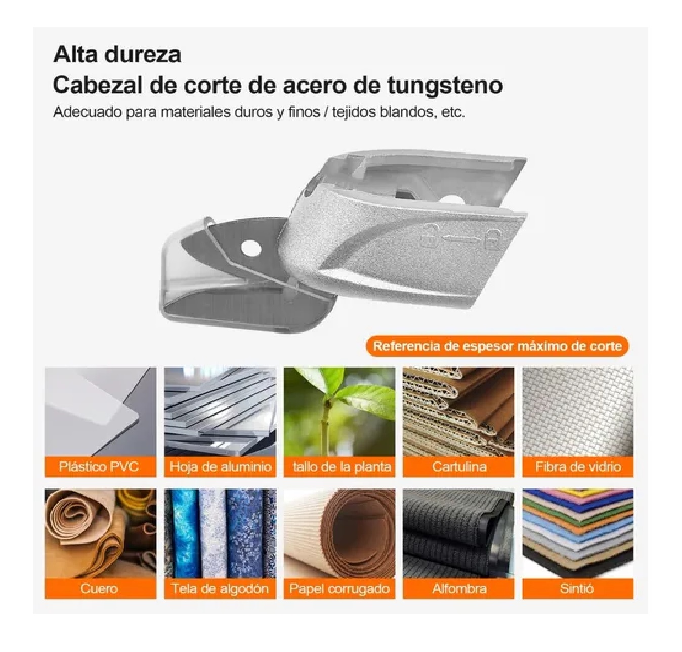 TIJERAS ELÉCTRICAS INALÁMBRICA PARA CORTAR LAMINA TELA NARANJA