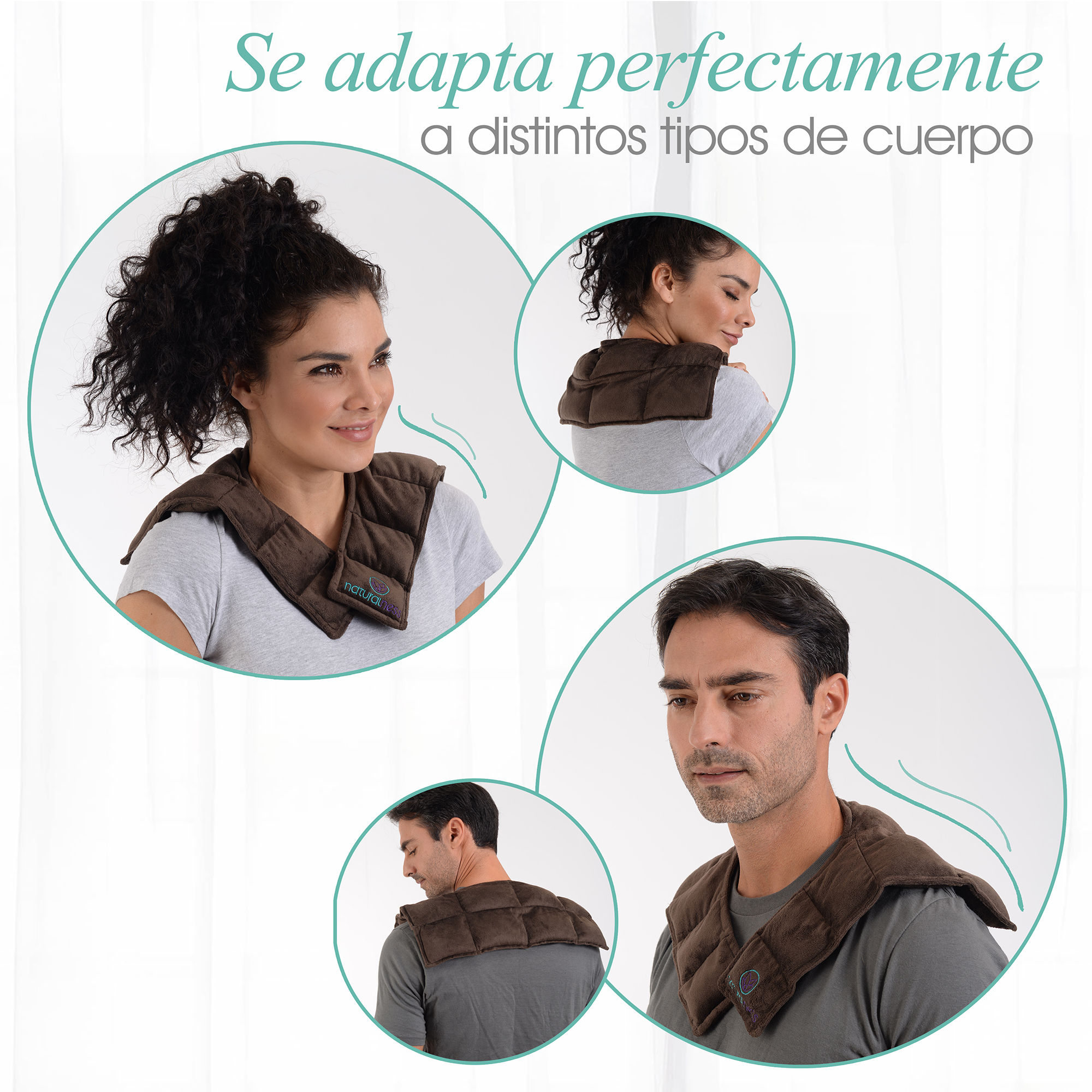 Paquete Compresa para cuello y hombros. Elaborada con Semillas y Plantas Medicinales -Y Aceite para masaje Descanso Profundo de 30ml (Compresa + Aceite 30 ml)