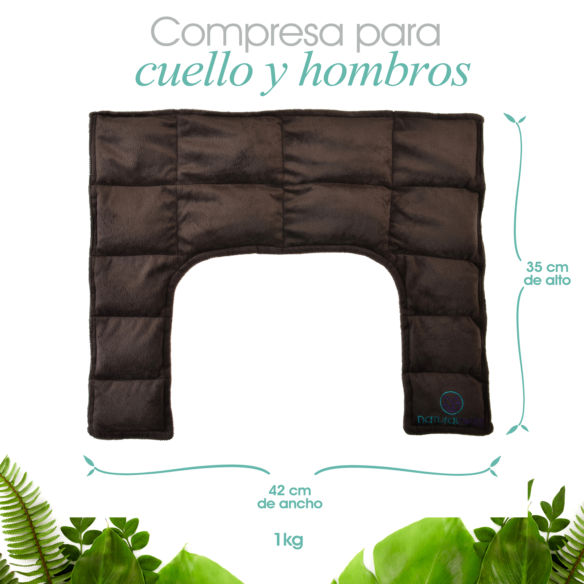 Paquete Compresa para cuello y hombros. Elaborada con Semillas y Plantas Medicinales -Y Aceite para masaje Descanso Profundo de 30ml (Compresa + Aceite 30 ml)