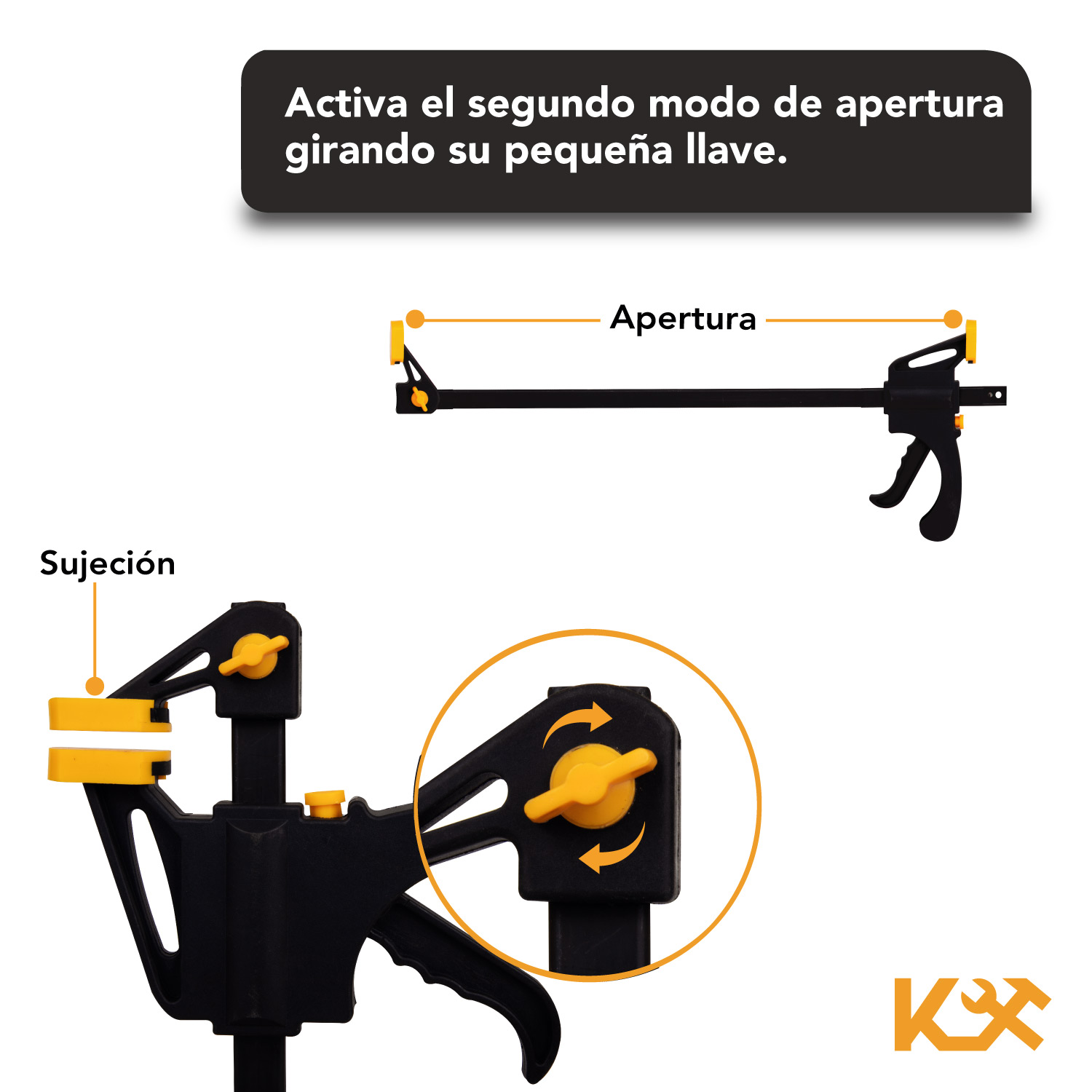 Prensa Sargento 24in Ajuste Rapido Doble Uso Carpinteria 