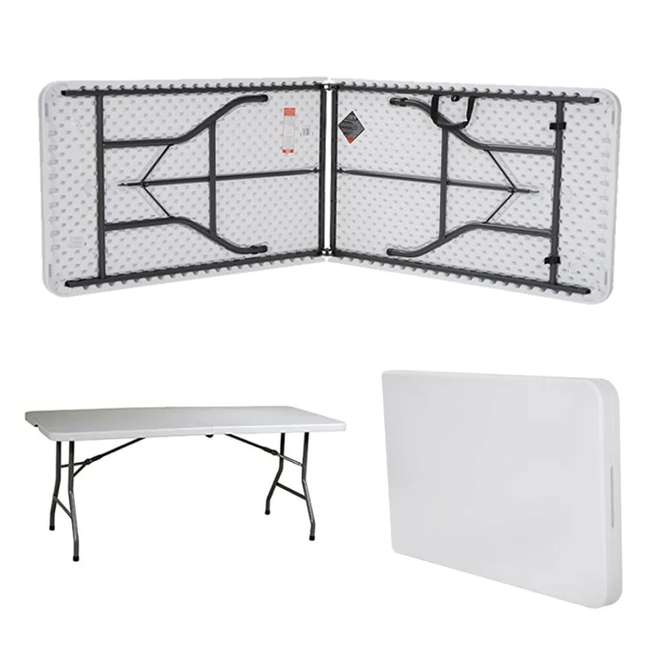 Mesa Plegable Portafolio Plastico 1.80m Resistente Stay Elit 