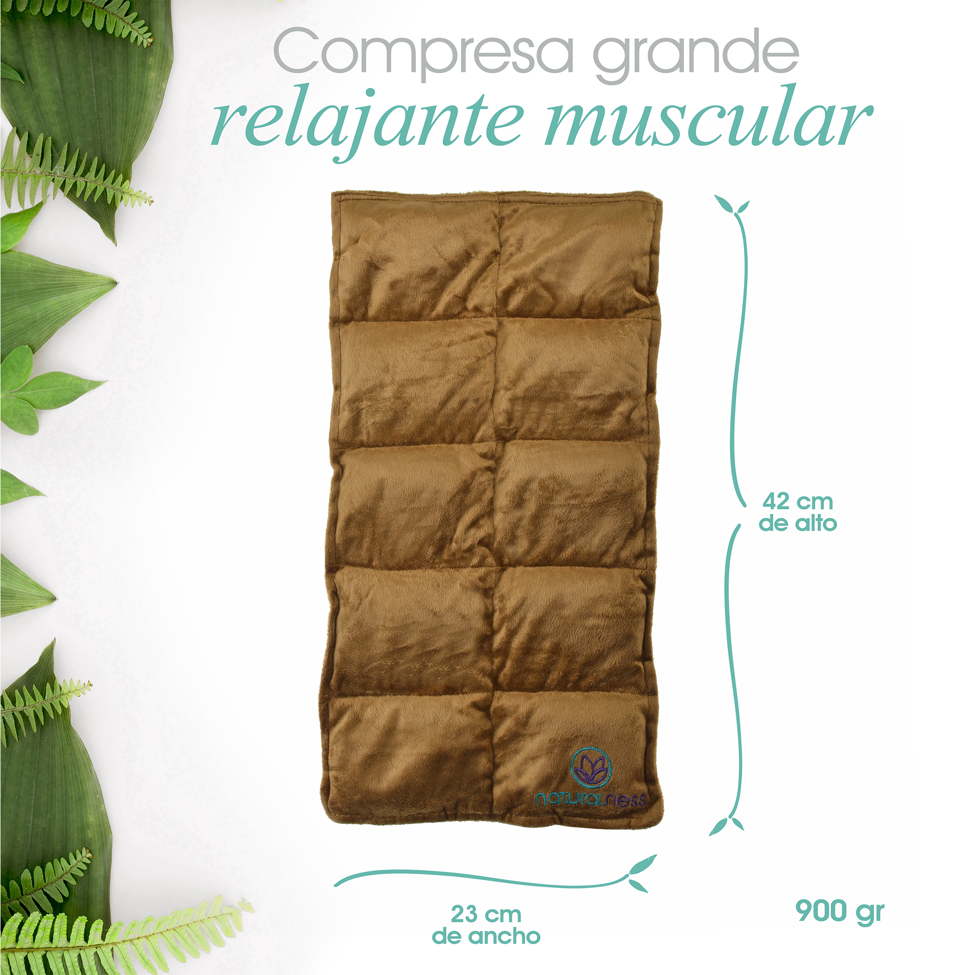 Paquete Compresa Muscular Grande . Elaborada con Semillas y Plantas Medicinales -Y Aceite para masaje Descanso Profundo de 125 ml (Compresa + Aceite 125 ml)