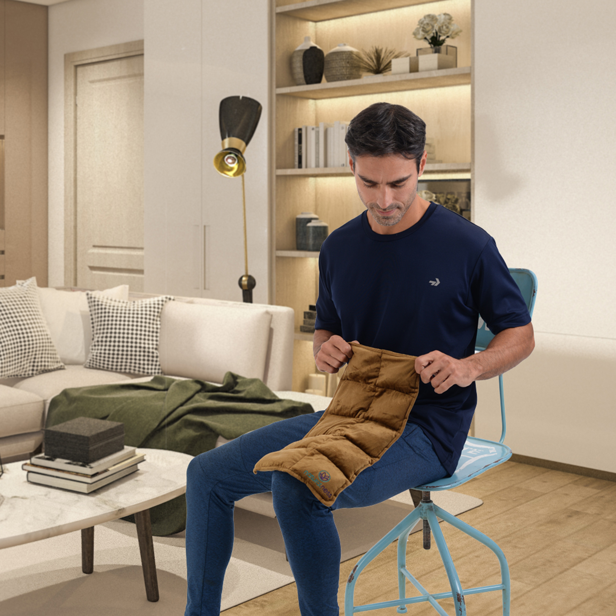 Paquete Compresa Muscular Grande . Elaborada con Semillas y Plantas Medicinales -Y Aceite para masaje Descanso Profundo de 125 ml (Compresa + Aceite 125 ml)