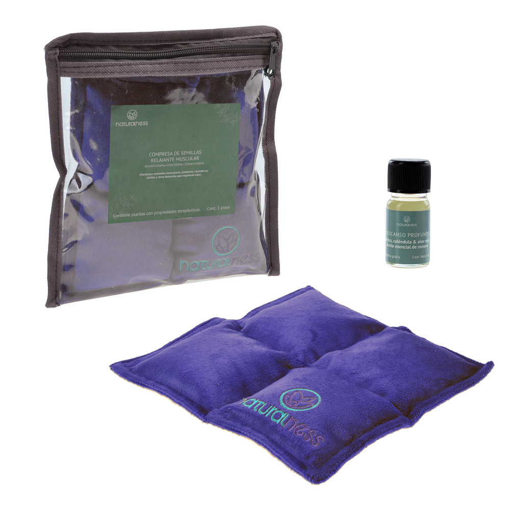 Naturalness - Compresa Muscular Chico . Elaborada con Semillas y Plantas Medicinales - Línea Relajante, Fisioterapia y Descanso.
