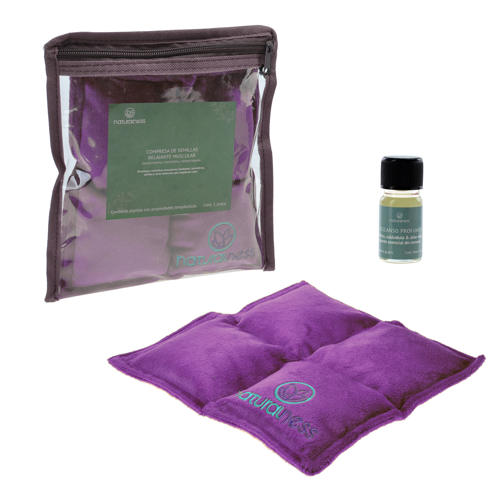 Naturalness - Compresa Muscular Chico . Elaborada con Semillas y Plantas Medicinales - Línea Relajante, Fisioterapia y Descanso.