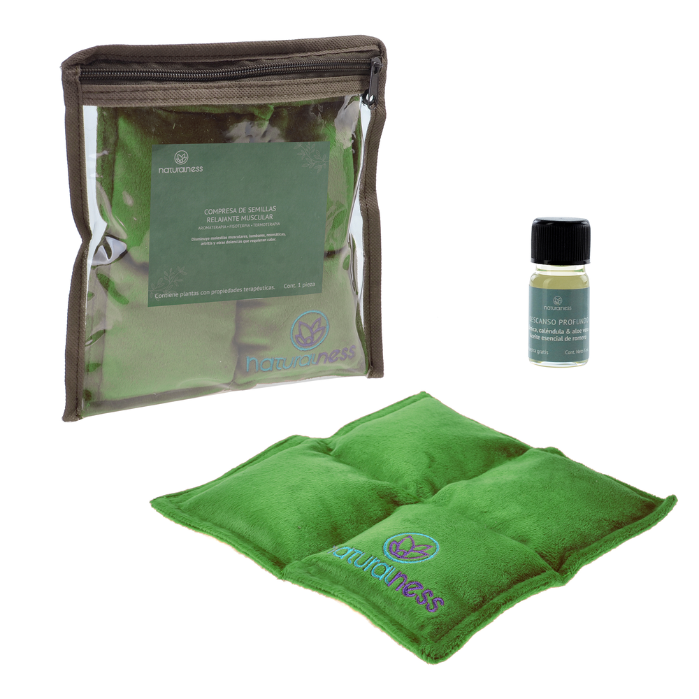 Naturalness - Compresa Muscular Chico . Elaborada con Semillas y Plantas Medicinales - Línea Relajante, Fisioterapia y Descanso.