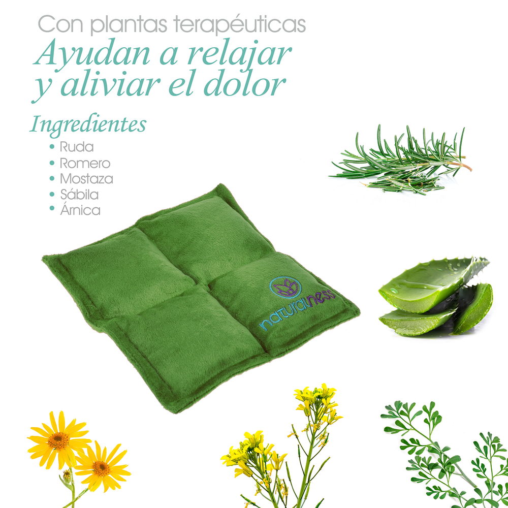 Naturalness - Compresa Muscular Chico . Elaborada con Semillas y Plantas Medicinales - Línea Relajante, Fisioterapia y Descanso.
