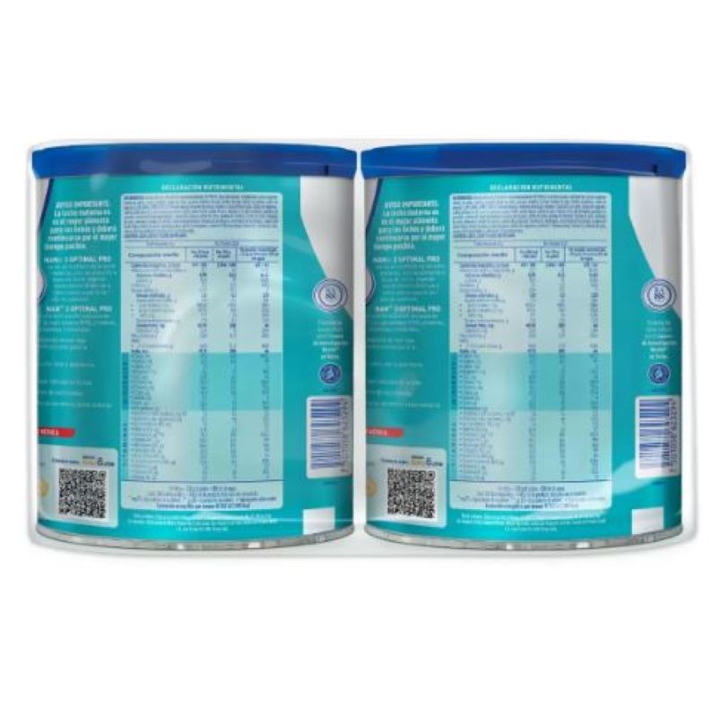Alimento para Bebes NAN OPTIPRO 3 664468 2 Botes de 1.5 kg