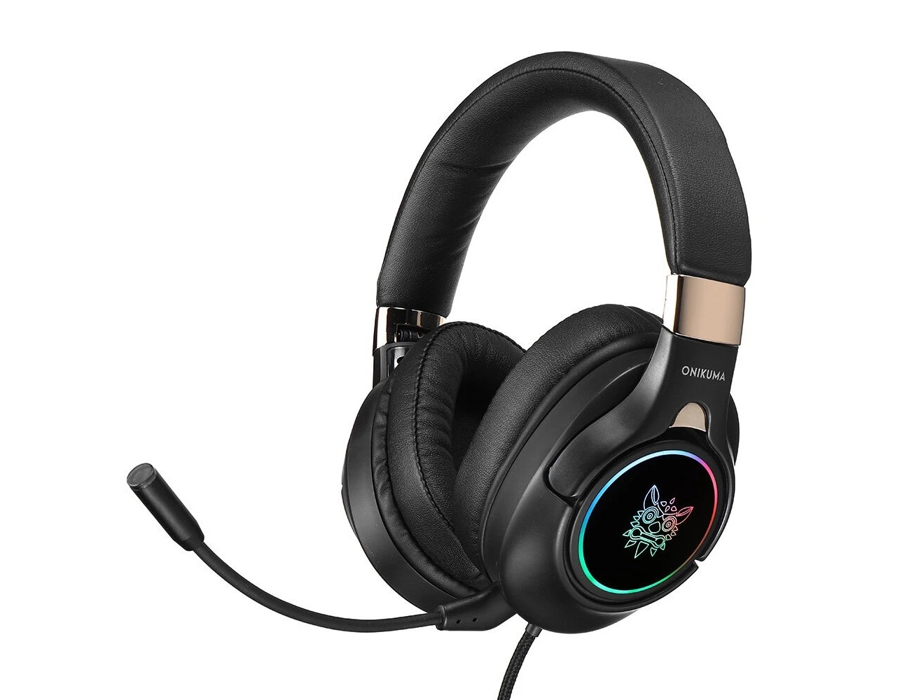 Audifonos gamer con microfono y luz led Onikuma K15 negro