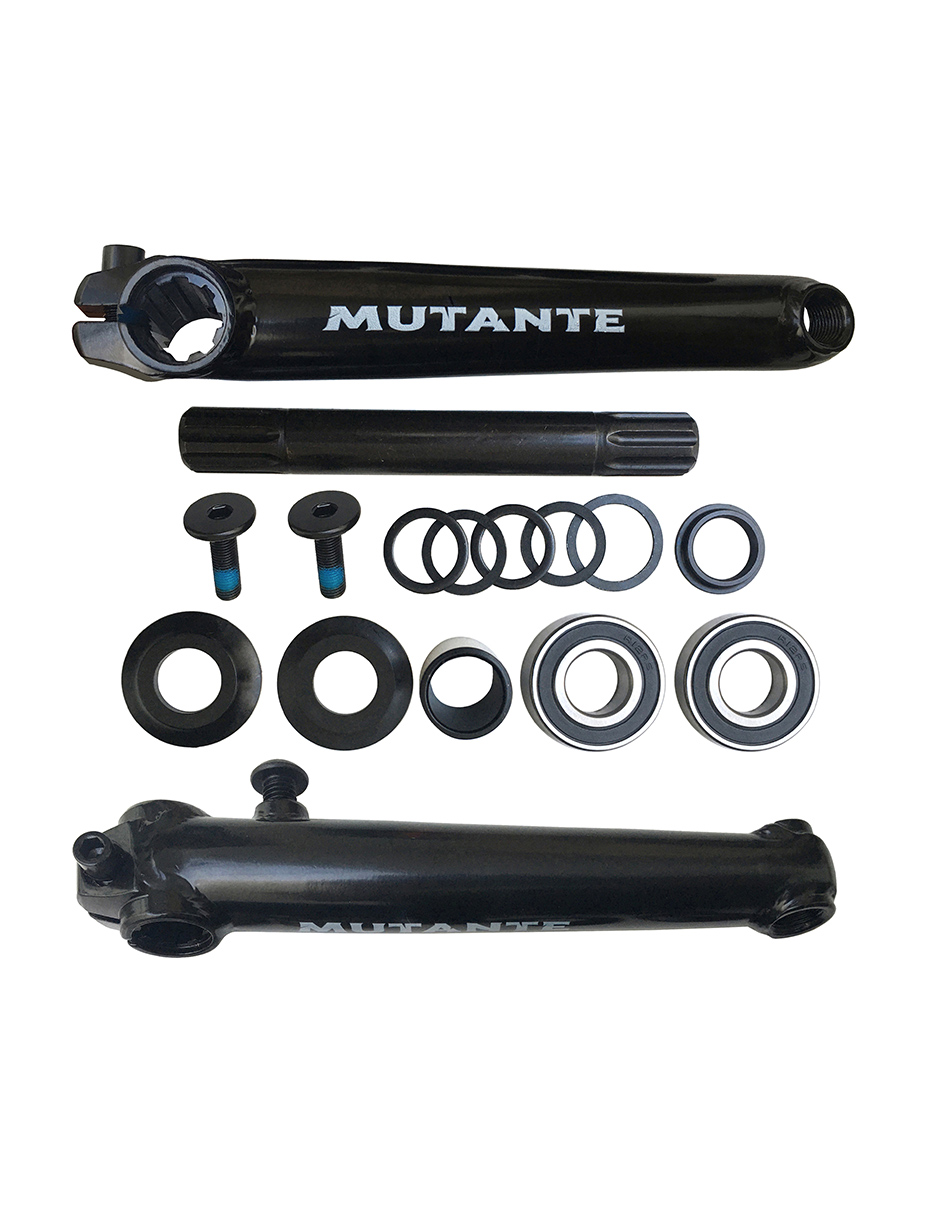 Palancas Cranks 3 Piezas, Centro Mid, Balero Sellado Mutante Bmx.