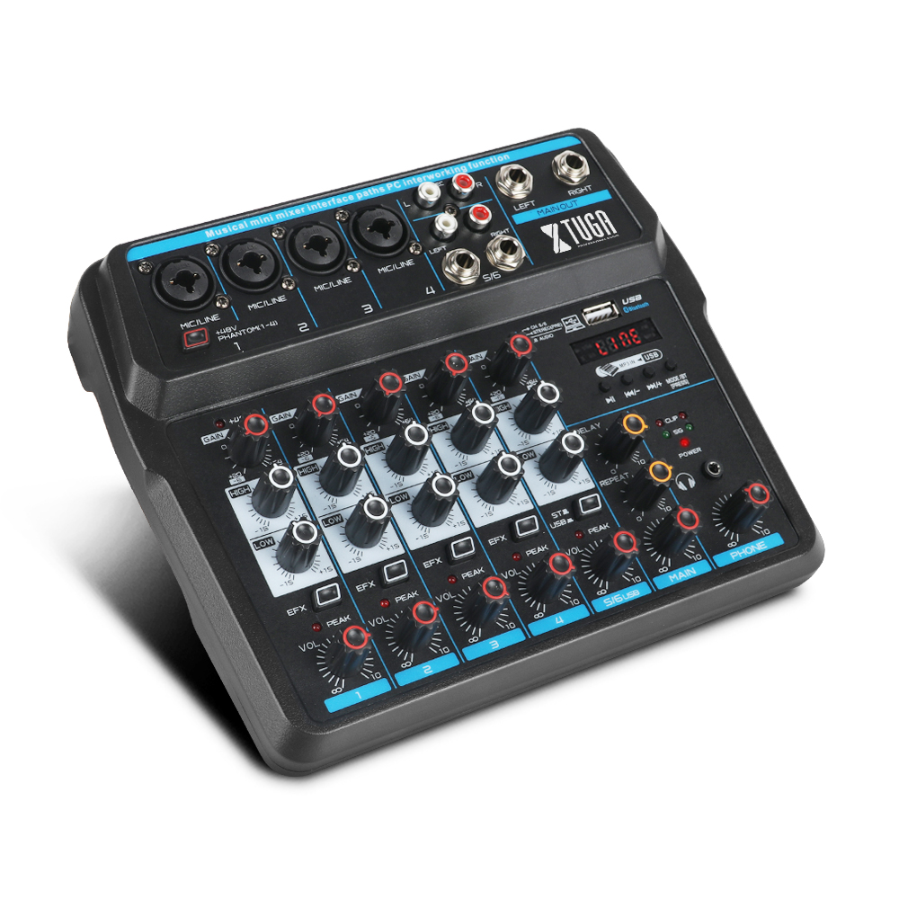 Consola Xtuga Am6 Mezcladora Con Bluetooth Usb Para Pc AM6