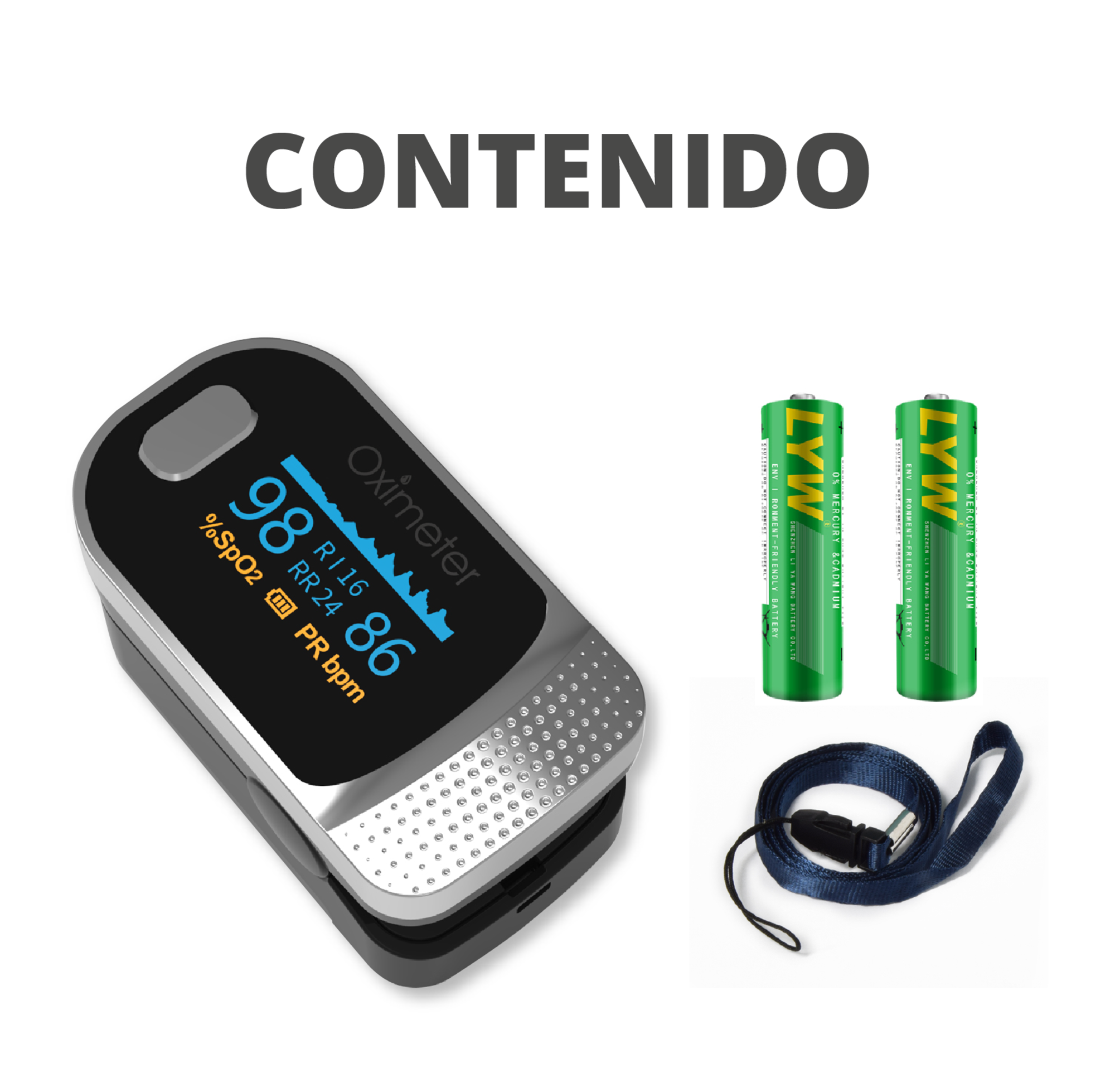 SENKU Oxímetro Monitor Oxigeno Digital 4 en 1, Adultos Niños, Hogar Hospital Deporte, Certificado CE FDA